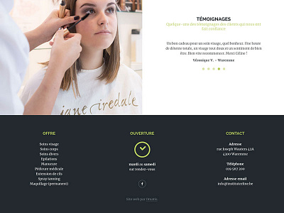 Footer beauty salon beauty beauty salon design footer salon website