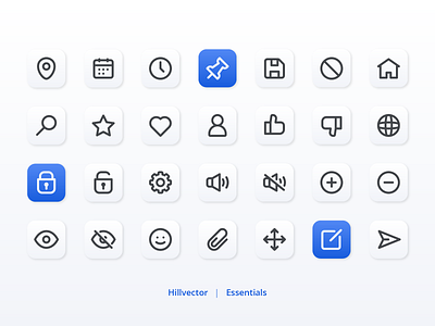 Essentials Icon Set app design icon line ui