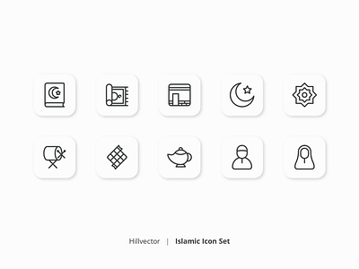 Islamic Icon Set | 1 design eid icon icon pack icon set islam islamic line moslem muslim ramadan