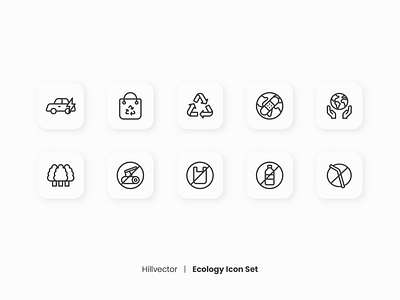 Ecology Icon Set | 1 climate change design earth ecology environment forest green icon icon set line nature save earth sustainable ui