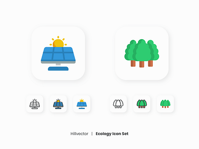 Ecology Icon Set | 3 Style Preview