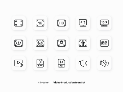 Video Production Icon Set | 2