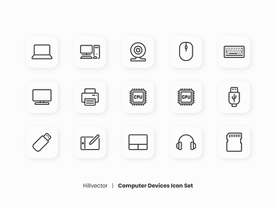 Computer Devices Icon Set | 2