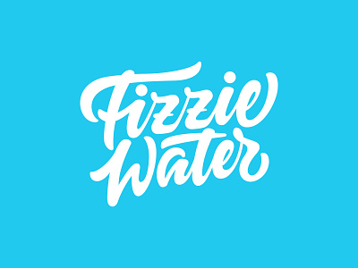 Fizzie Water Logo brand identity branding calligraphy custom lettering customtype handmade handwritten lettering logo logotype logotype design music musiclogo procreate type typography vector wordmark