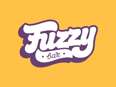 Lettering logo for Fuzzy Bar