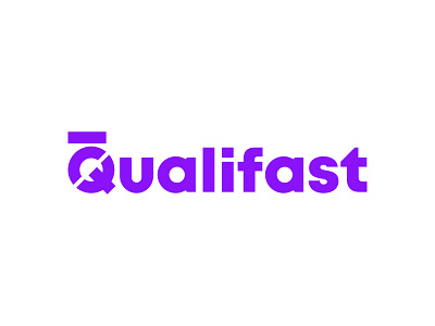 Qualifast Logotype brand identity branding brandmark logo logomark logotype monogram option purple symbol type typography