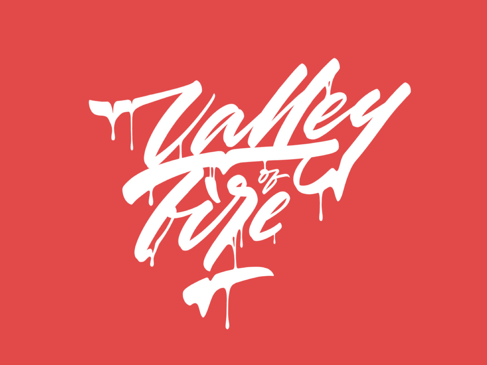 Valley of Fire Lettering animation branding calligraphy design graphic design illustraion lettering motion procreate typography