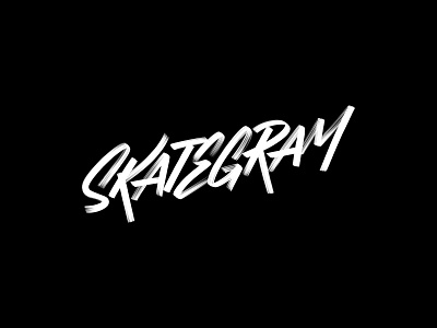 Skategram Logotype brand identity branding design graphic design lettering logo logotype script type typography wordmark