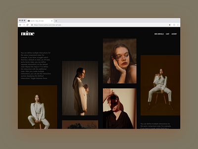 About Page for Nuime Boutique art direction brand identity branding design ui web design