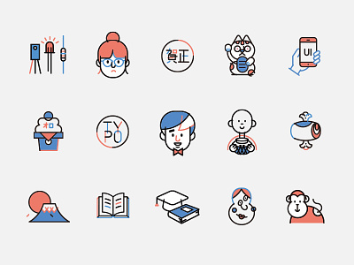 Japanese New Year's Icons