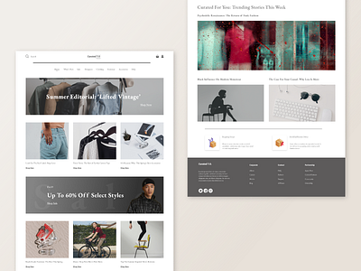 Curated T.O. Fashion Retailer Landing Page