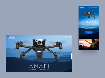 Parrot - ANAFI 3d animation animated gif ecommerce exeperience mobile parallax ui ux