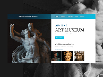 Ancient Art Museum Project ancient art culture design exhibition greek homepage muse museum roman ui web webdesign website