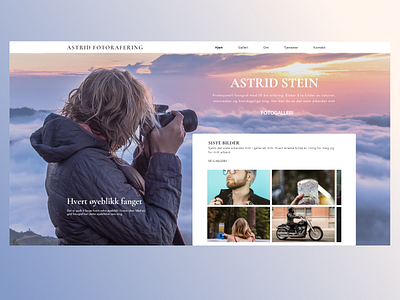 Photographer Homepage Design design homepage logo photography photos ui web webdesign website woman