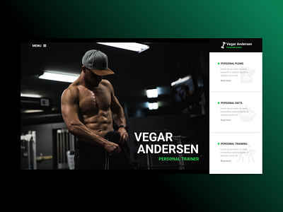 Personal trainer website design