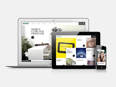 maxomedia.ch relaunch live! advertising agency crossmedia ipad iphone minimal mobile modern relaunch responsive smartphone tablet touch web design