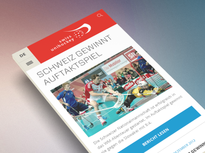 hockey platform mobile hockey layout mobile news platform portal responsive sports swiss website