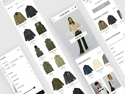 CONCRETE - online clothing store concept. Pt. 2