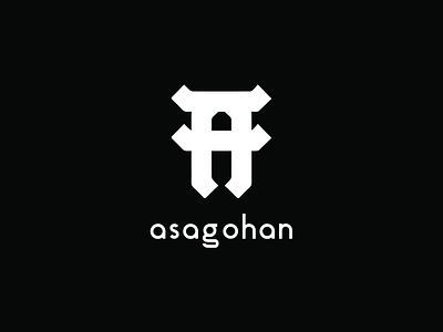 asagohan | Japanese Restaurant | Black asian asian food asian logo black brandidentity branding breakfast design fast food fast food menu japan japanese japanese art japanese culture japanese food japanese logo japanese style lgraphe logo logodesign