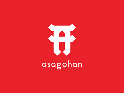 asagohan | Japanese Restaurant | Red a logo asian asian food asian logo brandidentity branding design fast food fast food menu graphic japan japanese japanese art japanese culture japanese food japanese logo japanese style logo logodesign red