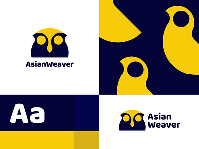 AsianWeaver asian bird bird brand bird icon bird logo bird symbol birds birds logo blue brand brand design brand identity branding branding design logo logo design logodesign logos logotype yellow