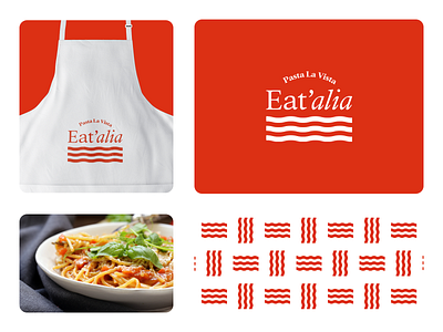 Eat'alia PASTA LA VISTA brand brand design branding branding design design fast food food illustration italic italy logo logodesign logos logotype pasta restaurant