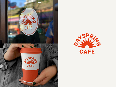 DAYSPRING CAFE brand brand design branding branding design cafe coffe coffe shop design illustration logo logodesign logos restaurant star sun sunlight sunny sunrise sunset
