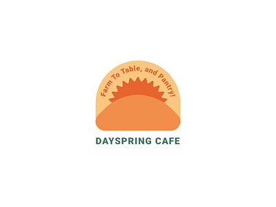 DAYSPRING CAFE brand brand design branding branding design cafe coffe dawn design illustration logo logodesign logos restaurant shop sun sunlight sunrise sunset