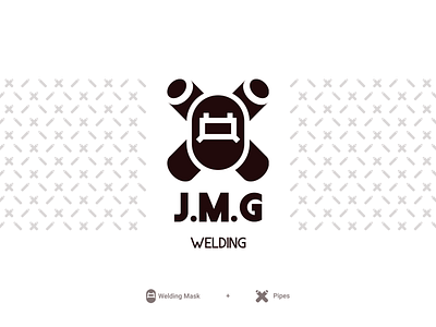JMG WELDING brand brand design branding branding design construction design illustration logo logodesign logos mask metal pipe pipe line pipes weld welder welding
