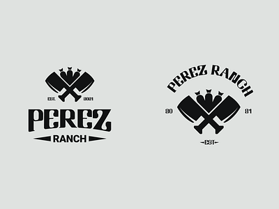 PEREZ RANCH axes brand brand design branding branding design cattle cow design illustration knife logo logodesign logos meat susage