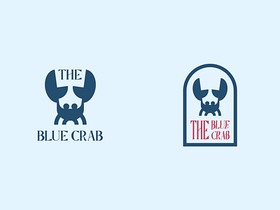 The Blue Crab beach blue brand brand design branding branding design crab design fish food illustration logo logodesign logos ocean restaurant sea seafood