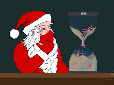 Santa on 2020 2d art cartoon comic art design digital art fan art illustration art potrait