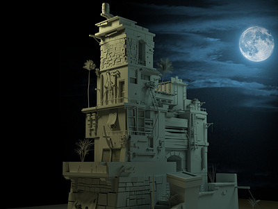Wreckage Building 3D Model 3d art 3d visualization animation architecture graphic design motion