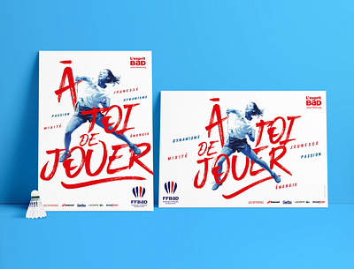 Fédération Française de Badminton artdirection badminton design graphicdesign posterdesign sport sports branding
