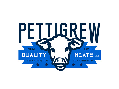 Logo Idea for Pettigrew Quality Meats LLC (Alternate Coloring)