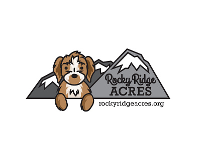 Rocky Ridge Acres Golden Doodle Breeding Company Logo animal brand identity branding cute design dog golden doodle graphic design logo pet vector