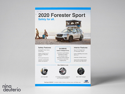 Subaru Forester Sport Advertisement Layout Design