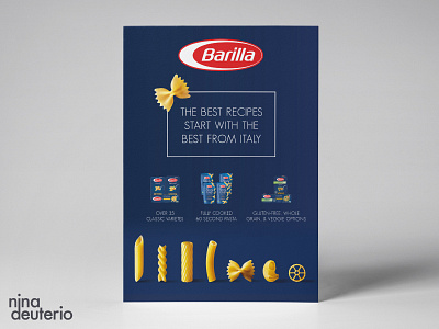 Barilla Pasta Advertisement Layout Design advertisement design branding design italian layout layoutdesign marketing marketing campaign pasta print design