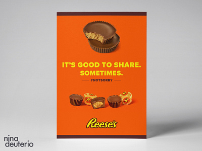 Reese's Chocolate Candy Advertisement Layout Design advertisement design branding candy chocolate design layout layoutdesign marketing marketing campaign print design reeses typography