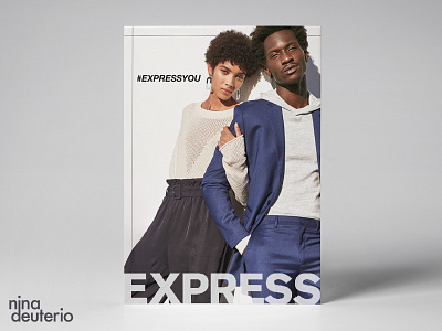Express Clothing Advertisement Layout Design