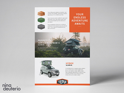 Tepui Tents Advertisement Layout Design advertisement design branding camping design grid design grid layout layout layoutdesign marketing marketing campaign print design typography