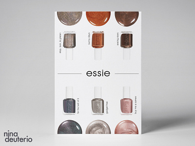 Essie Nail Polish Advertisement Layout Design advertisement design branding design grid grid design grid layout layout layoutdesign marketing marketing campaign nail polish nail salon print design typography