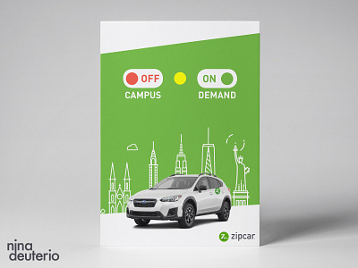 ZipCar Advertisement Layout Design advertisement design branding design layout layoutdesign marketing marketing campaign print design