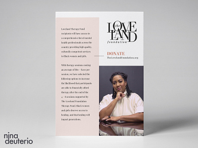 The Loveland Foundation Organization blacklivesmatter blm design layout layoutdesign nonprofit print design