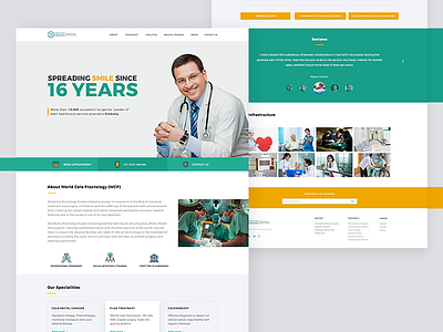 Hospital landing page