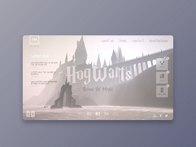 🏫 Hogwarts School Web Design