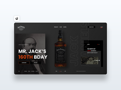 🥃 Jack Daniels Website Design adobe design ui ux website yo