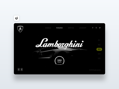 🚗 Lamborghini Website Design concept design designer ecommerce follow hire infadev like site website