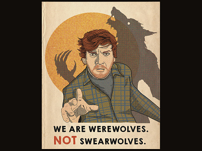 Werewolves NOT Swearwolves design flight of the conchords illustration rhys darby swearwolves werewolves what we do in the shadows