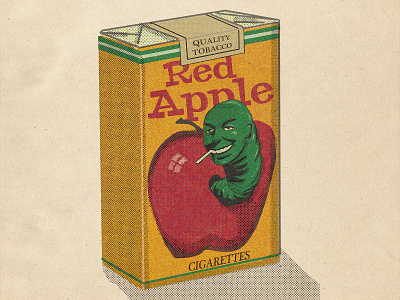 Red Apple Illustration illustration once upon a time in hollywood pulp fiction quentin tarantino tarantino vintage design